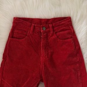 Brandy Melville red corduroy pants
